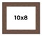 10x8 Wide Barnwood Picture Frame with UV-Resistant Acrylic & Acid Free Backing, Available in 6 Paint Finishes - Grey, Brown, White, and Black